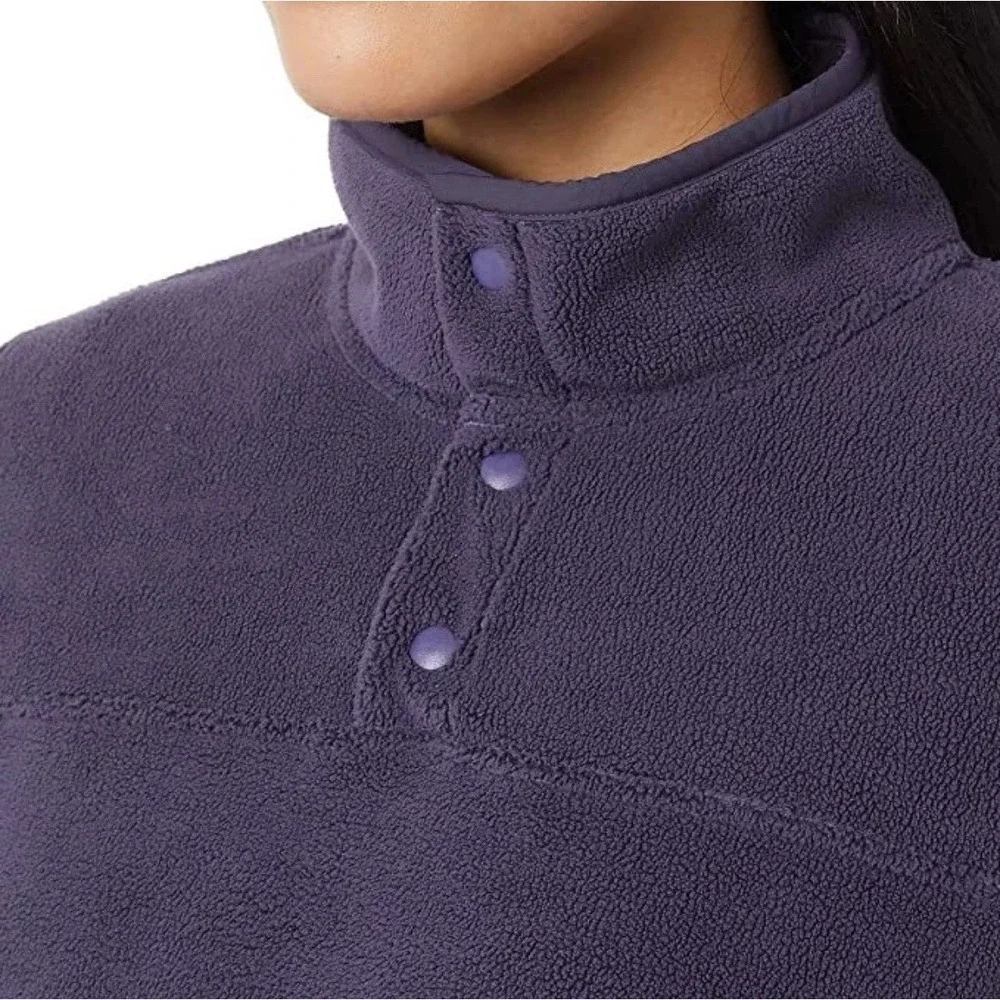 NEW 32 Degrees Women's XL‎ Snap Arctic Fleece Pullover Stretch Comfort Soft